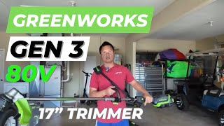 Greenworks 80V Gen 3 17 Brushless String Trimmer [upl. by Kawai]