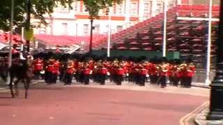 Trooping the Colour rehearsal May 2014  march off [upl. by Ecneps]