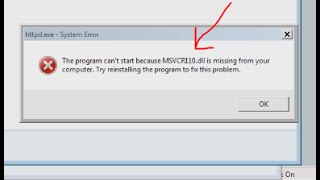 WAMP error  msvcr110dll and msvcp110dll is missing [upl. by Eppesuig]