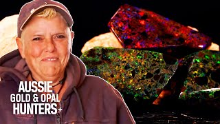 The Misfits Mine RAINBOW MATRIX Opal Worth A WHOPPING 180000  Outback Opal Hunters [upl. by Amadeus]