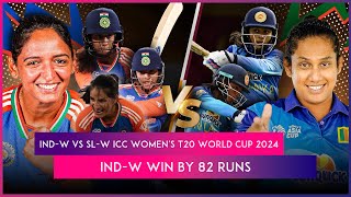 INDW vs SLW ICC Womens T20 World Cup 2024 Stat Highlights India Secure Dominant Victory [upl. by Brathwaite804]