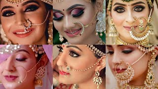 Latest Bridal Nose Jewellery collection Gold Nose Ring Designs Gold Nose Ring Collection 2024 [upl. by Amandy]