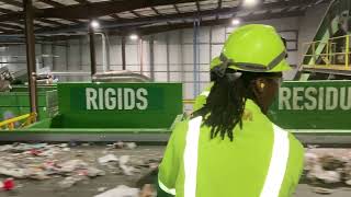 Inside a Waste Management recycling facility [upl. by Ahsinaj385]