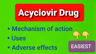 Acyclovir drug MOAUses Adverse effects [upl. by Wj377]