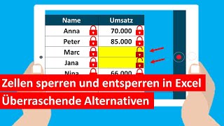 Excel Zellen oder Formeln sperren  entsperren inklusive SHORTCUT und nach FARBE [upl. by Allistir]