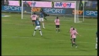 Zlatan super shot 124 kmh PalermoInter 151108 [upl. by Duahsar]