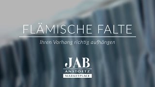 Vorhang mit flämischen Faltenband richtig aufhängen I JAB ANSTOETZ Onlineshop [upl. by Aelsel]