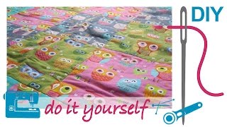 DIY  Patchwork Decke und Kissen selber nähen  Patchworken für Nähanfänger [upl. by Jedlicka]