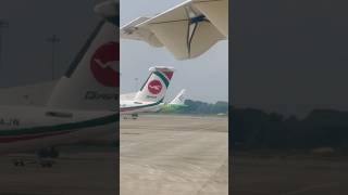 Air Astra’s Alenia ATR 72 flight lining up for takeoff at Shah Amanat International Airport [upl. by Devitt]