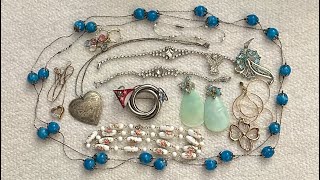 Shop Goodwill Jewelry Unboxing Vintage Lot Costume Fine amp Designer Lot 53 Part 1 [upl. by Tatman]