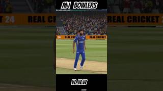 mi bowlers 😱😱😱real cricket 24 shorts jaspritbumrah mumbaiindians rohitsharma [upl. by Anale716]