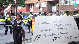 A Man arrested in London Whitechapel quotSave Bangladesh protestquot savebangladeshistudents [upl. by Rolecnahc889]