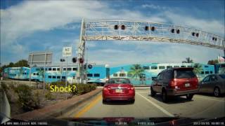 Car tries to beat the railroad crossing gate ends up inches from getting crushed by a train [upl. by Kriste]