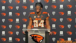 Oregon State TE Jermaine Terry Talks Win Over Stanford [upl. by Adnolay290]