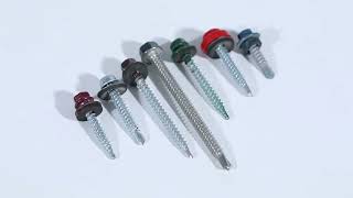 Zinc Plated Slotted Hex Head Self Drilling Screw [upl. by Grevera]