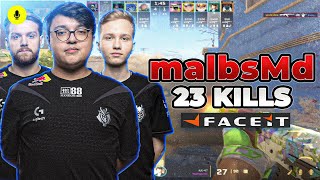 CS2 POV  malbsMd Faceit Ranked with m0NESY NiKO Mirage 2313 [upl. by Chlori365]