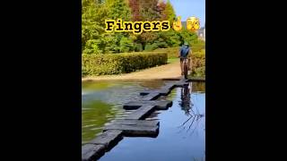 Will he cross 🫣😱 cycling funnyvideo funny sports fun epic fails outdoors friends prank [upl. by Aibar]