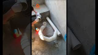 Record the whole process of bathroom drainage installation [upl. by Aramenta]