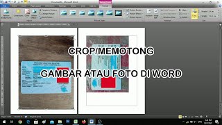 cara memotong gambar di word [upl. by Ysnil]