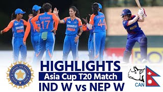 IND W vs NEP W Highlights India vs Nepal Asia Cup Highlights  Full Match Highlights [upl. by Ginsburg]