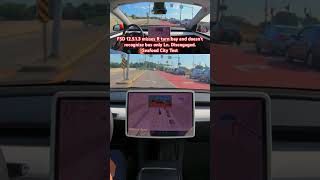 FSD 12513 misses R turn baytries bus Ln Disengaged Seafood City Test teslafsd fsdbeta fsd [upl. by Mcwherter]