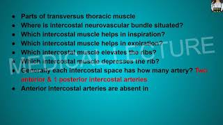 ANATOMY IMP NEET PG NOTES  MCQs  ONE LINERS THORAX OSTEOLOGY3 MEDICAL LECTURE PART40 [upl. by Tien822]