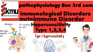 pathophysiology Bsn 3rd sem immunological Disorders hypersensitivity type 1234 last unit [upl. by Ewen]