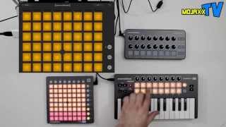 Novation Launchpad Mini Launch Control amp Launchkey Mini Walkthrough Demo [upl. by Murtagh]