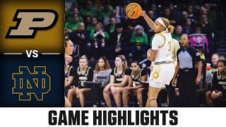 Purdue vs Notre Dame Game Highlights  202324 ACC Women’s Basketball [upl. by Dyanne]