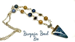 Bargain Bead Box January 2024 and Celestial Necklace DIY Tutorial 🌙☀️ [upl. by Mhoj]