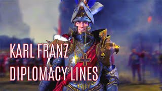 Karl Franz Diplomacy Lines Total War Warhammer 2 [upl. by Chapa]