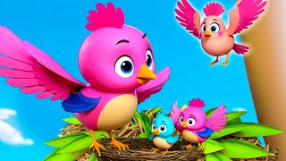 Five Little Birds New Compilation  Animals Farm  Bingo  Nursery Rhymes amp Kids Songs  Baby Angel [upl. by Enilasor]