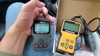 OBD2 SCANNER COMPARISONS ANCEL AD310 VS MOTOPOWER MP69033 [upl. by Elbys]