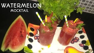 WATERMELON MOCKTAIL WITH SPRITE WATERMELON LEMONADEREFRESHING DRINK WITH WATERMELON [upl. by Redan]