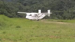 Swala Aviation  SHORT SKYVAN SC7 Landing at Nzovu DRC [upl. by Juliann]