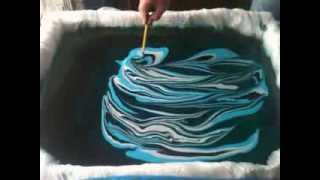 how to swirl paint a guitar [upl. by Adnoyek]