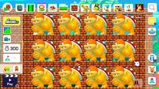 Super Mario Maker 2 All Bosses Course Maker MEGA HARD Level [upl. by Sutsugua]