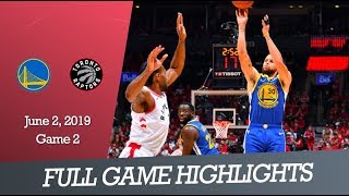 GS Warriors vs Toronto Raptors  Game 2  Full Game Highlights  June 2 2019  NBA Finals [upl. by Tnarg]