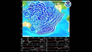 March 11 2011 Honshu Japan tsunami propagation [upl. by Lymann665]