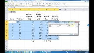 How to classify inventory as ABC using Excel Important  see description before viewing [upl. by Hurless]