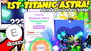 PHMITTENS FINALLY GOT FIRST EXIST 🏆 TITANIC DOMINUS ASTRA  COMETS NEW EVENT PET SIMULATOR X 😲 [upl. by Satsok]