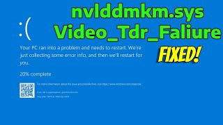 How To Fix Video TDR Faliure nvlddmkmsys in Windows 11 [upl. by Harhay]