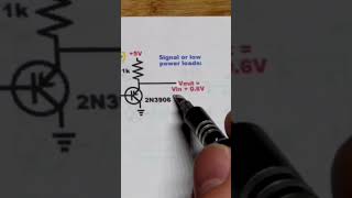 2nd PNP BJT Voltage Emitter Follower 2N3906 1k Pull Up Resistor electronics howto diy [upl. by Griggs]