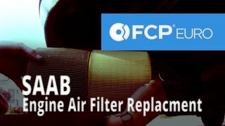 Saab Engine Air Filter Replacement 95 [upl. by Marji]