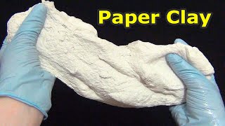 The Best Paper Clay Recipe without water  How to make paper clay for modeling [upl. by Nerreg]