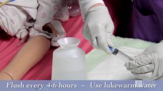 J Tube Jejunostomy Feeding Tube Care Instructions  Roswell Park Patient Education [upl. by Voletta]