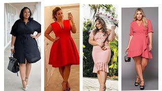 HERMOSOS VESTIDOS ALA RODILLA PARA GORDITAS CURVY👗🤗 [upl. by Eyde911]