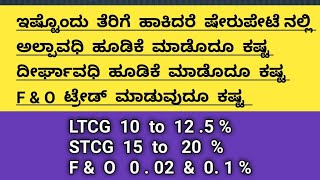 ಷೇರುಪೇಟೆಗೆ ತೆರಿಗೆ ಪೆಟ್ಟು 💥 Tax Raised 💥How to invest  stockskannada [upl. by Halac335]