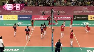 Funny Volleyball Irina Fetisova RUS much better than NGapeth Scoring with an overhead kick [upl. by Anis]