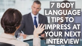 7 body language tips to impress at your next job interview [upl. by Hartill]